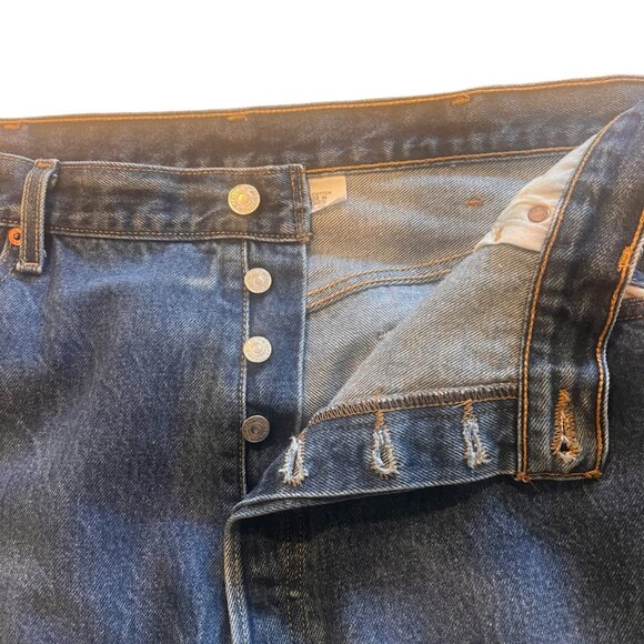 Levi's 501 XX Jeans Mens Blue Denim Button Fly Relaxed Fit Straight VINTAGE - Picture 6 of 8